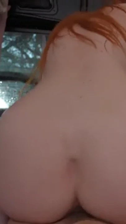 Redhead whore rides cock in reverse cowgirl