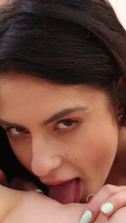 Very nice POV lesbian pussy-licking scene